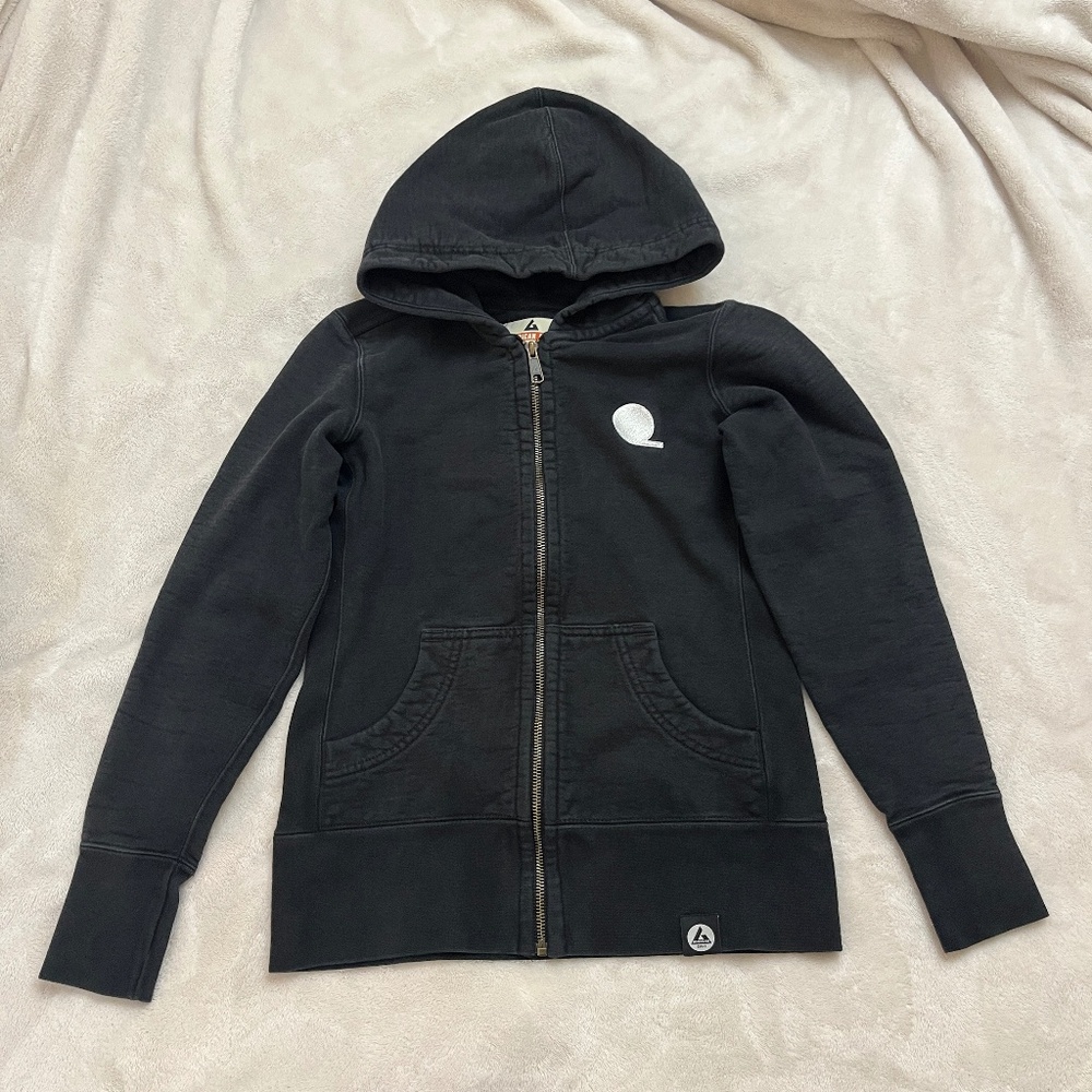 American Giant Women's Classic Full Zip Hoodie Black XS Heavyweight
